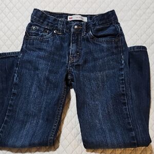 Levi's Dark Blue Straight Leg Jeans, 7 Slim